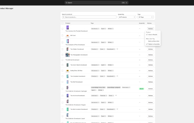Product Manager Linking Interface